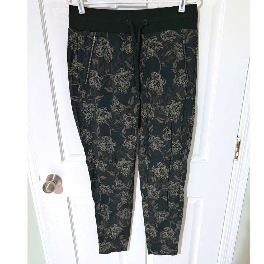 Athleta Trekkie North Printed Jogger Green Floral Hiking Pants 10T Tall